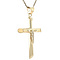 vintage Gold vintage cross with Jesus pendant 14 kt