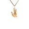 vintage Gouden vintage kat hanger 14 krt