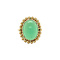 vintage Gold vintage ring with chrysoprase14 kt