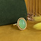 vintage Gold vintage ring with chrysoprase14 kt