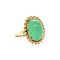 vintage Gold vintage ring with chrysoprase14 kt