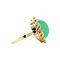 vintage Gold vintage ring with chrysoprase14 kt