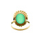 vintage Gold vintage ring with chrysoprase14 kt