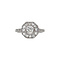 vintage Witgouden vintage entourage ring met diamant 14 kt