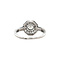 vintage Witgouden vintage entourage ring met diamant 14 kt