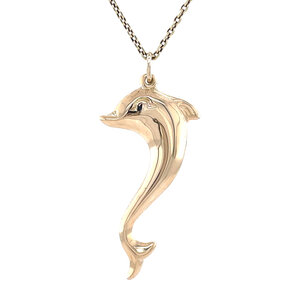 Golden dolphin pendant 14 kt