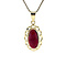 vintage Gold vintage pendant with garnet 14 kt