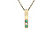 vintage Gouden vintage hanger met smaragd en diamant 14 kt