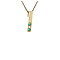 vintage Gouden vintage hanger met smaragd en diamant 14 kt