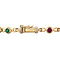 vintage Golden vintage bracelet with ruby, sapphire, emerald and diamond 14 kt