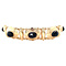 vintage Gouden vintage bootjes armband met granaat 14 kt