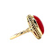 vintage Gold vintage ring with blood coral 14 kt