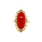 vintage Golden vintage ring with blood coral 14 kt