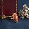vintage Golden vintage ring with blood coral 14 kt