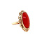 vintage Golden vintage ring with blood coral 14 kt