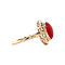 vintage Gold vintage ring with blood coral 14 kt