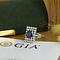vintage White gold vintage ring with sapphire and diamond 14 kt