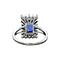 vintage White gold vintage ring with sapphire and diamond 14 kt