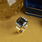 vintage Gold vintage ring with sapphire and diamond 14 kt