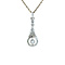 vintage Witgouden vintage hanger met diamant 14 krt