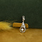 vintage Witgouden vintage hanger met diamant 14 krt
