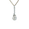 vintage Witgouden vintage hanger met diamant 14 krt