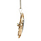 vintage Gouden vintage hanger met emaille broche 14 kt