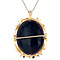 vintage Gouden vintage hanger met emaille broche 14 kt