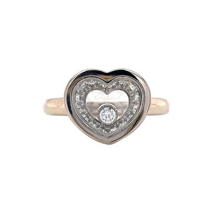 Witgouden Chopard Happy Diamonds ring met diamant 18 kt