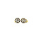 vintage Golden vintage entourage stud earrings with zirconia 14 kt