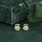 vintage Golden vintage entourage stud earrings with zirconia 14 kt
