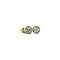 vintage Golden vintage entourage stud earrings with zirconia 14 kt