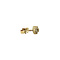 vintage Golden vintage entourage stud earrings with zirconia 14 kt