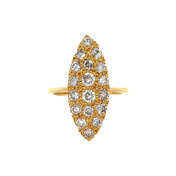 vintage Gouden vintage Victoriaanse ring met diamant 20 kt