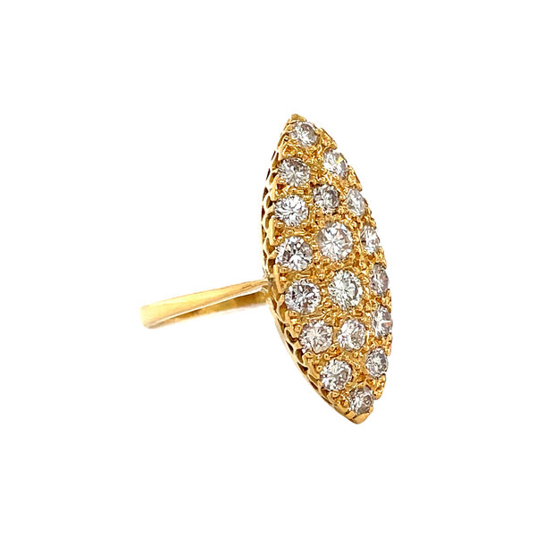 vintage Gouden vintage Victoriaanse ring met diamant 20 kt
