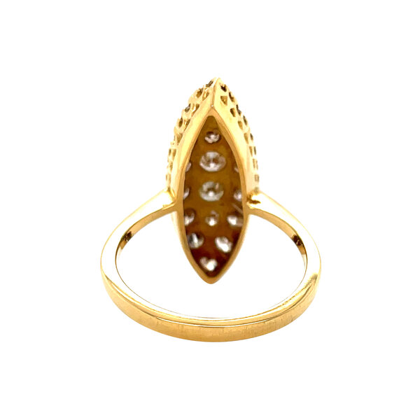 vintage Gouden vintage Victoriaanse ring met diamant 20 kt