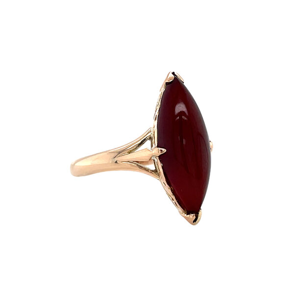 vintage Vintage Victorian rose ring with carnelian 12 kt