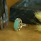 vintage Gouden vintage ring met chrysopraas 14 kt