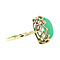 vintage Gouden vintage ring met chrysopraas 14 kt
