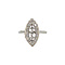vintage White gold vintage princess ring with diamond 14 kt