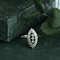 vintage White gold vintage princess ring with diamond 14 kt