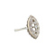vintage White gold vintage princess ring with diamond 14 kt