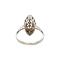 vintage White gold vintage princess ring with diamond 14 kt