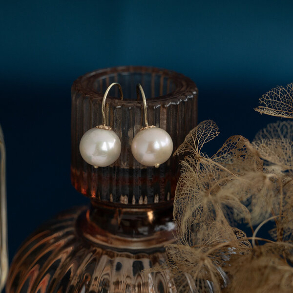vintage Vintage parel oorhangers 12 kt