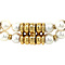 vintage Vintage parel collier met gouden sluiting met saffier en diamant 18 kt