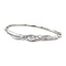 vintage White gold bangle with diamond 14 kt