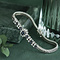 vintage White gold vintage entourage bracelet with sapphire and diamond 14 kt