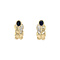 vintage Golden vintage stud earrings with sapphire and diamond 14 kt
