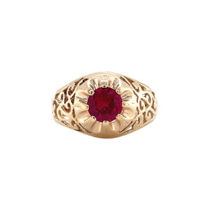 Rosé ring with ruby 12 kt