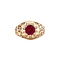 vintage Vintage rosé ring met robijn 12 krt